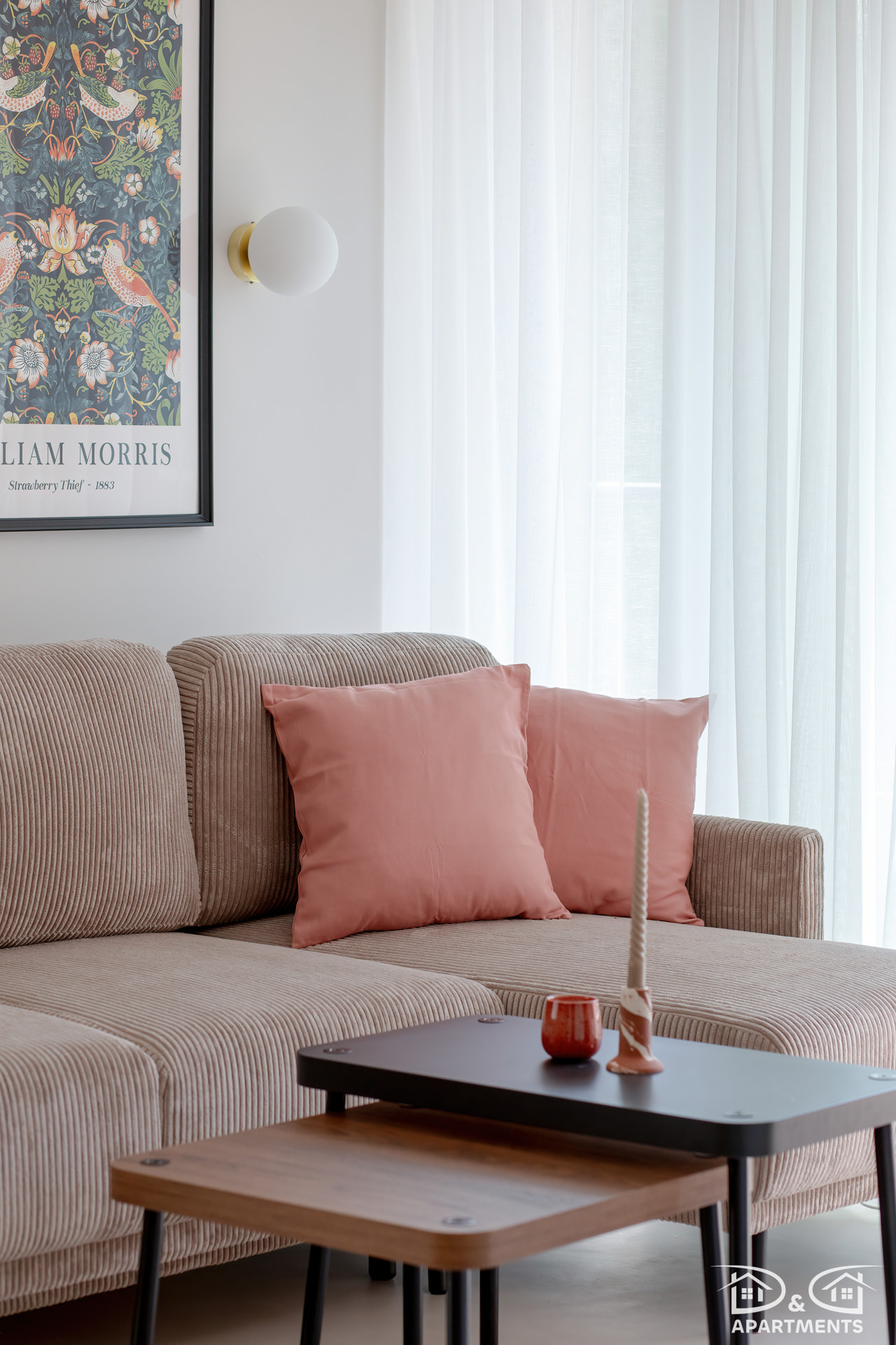 Sofa w apartamencie Międzywodzie Zielona 1A