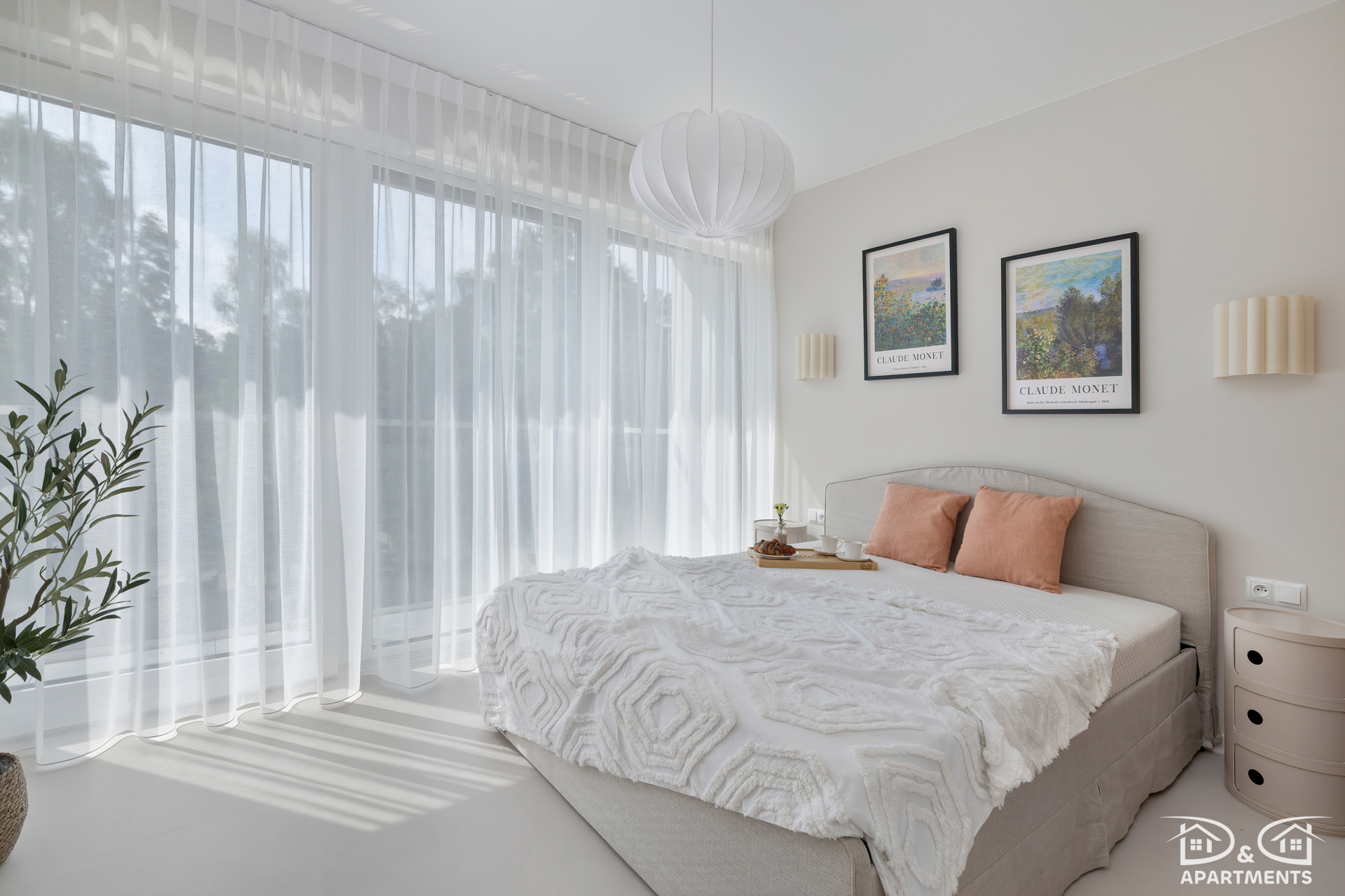 Sypialnia apartamentu Międzywodzie Zielona 1A